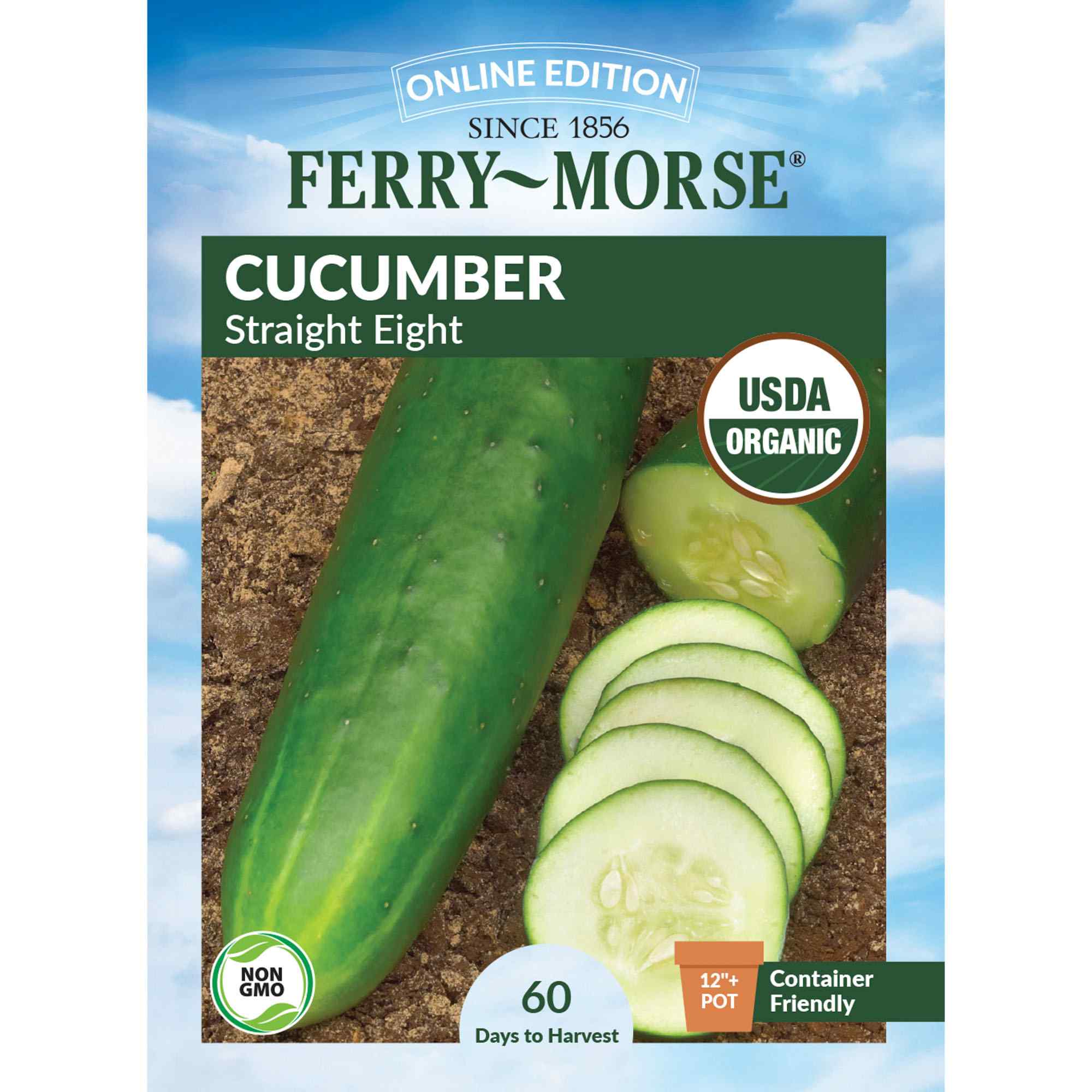 Ferry-Morse cucumber straight eight  seed packet